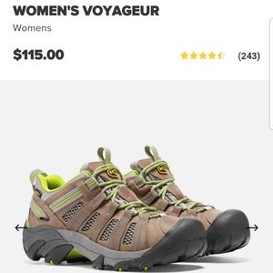 Keen Voyageur size 9 neutral gray/lime green